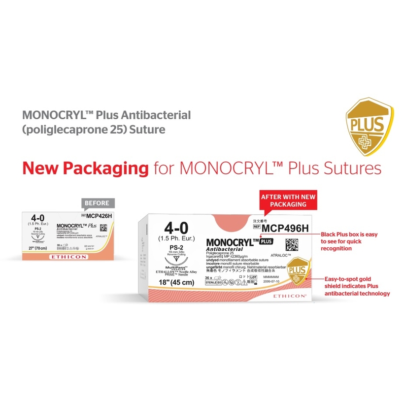 MONOCRYL PLUS 70cm 2/0 /MCP4170H/ №36