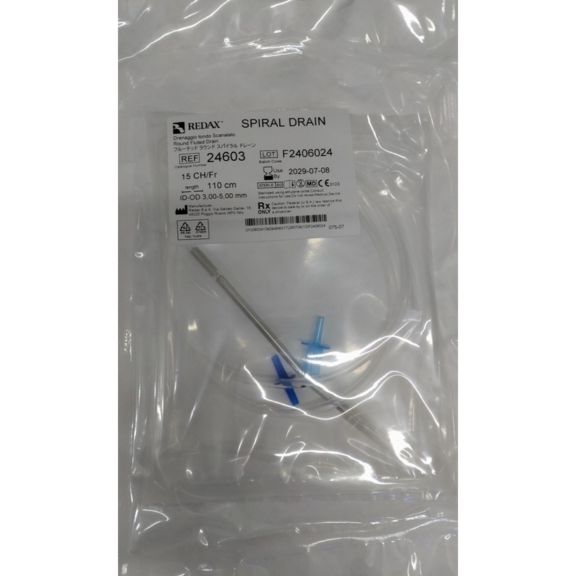 SPIRAL DRAIN - dren cu 4 canale, CH15 cu trocar 24603