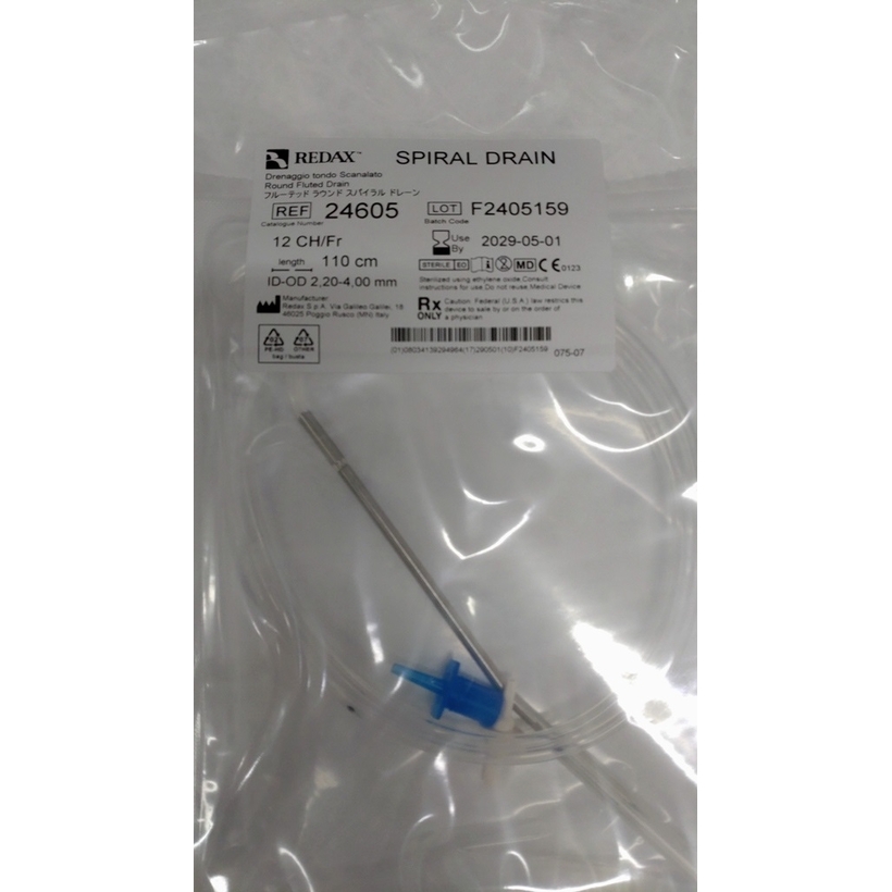 SPIRAL DRAIN - dren cu 4 canale, CH12 cu trocar 24605