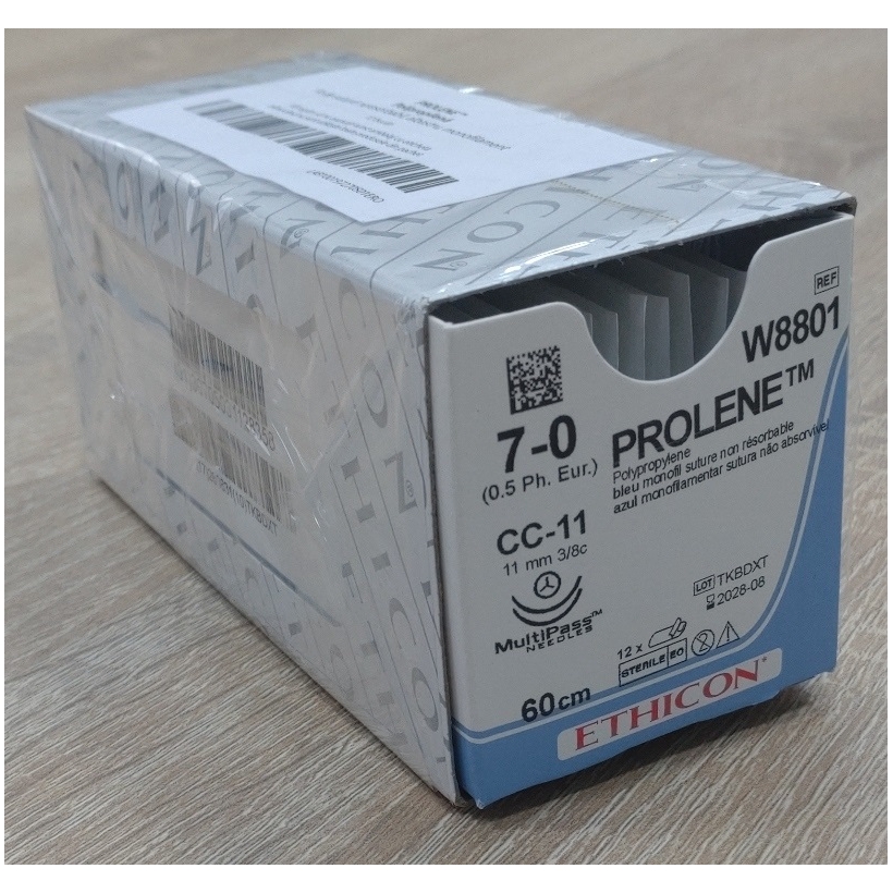 PROLENE 60 cm M0.5 (7/0) /W8801/ № 12