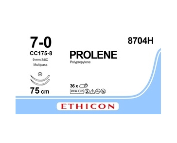 PROLENE 75cm, 7/0, 9mm x2 /8704H/ №36