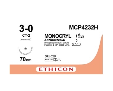 MONOCRYL PLUS 70 cm 3/0 /MCP4232H/ №36
