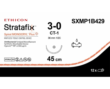 Stratafix Spiral Monocryl Plus 45cm M2 (3/0) /SXMP1B429/ №12