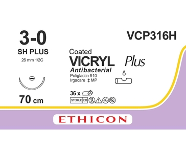 VICRYL Plus 70 cm 3/0 /VCP316H/ № 36