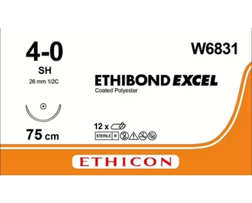 ETHIBOND EXCEL 75 cm M1.5 (4/0) /W6831/ № 12