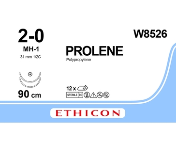 PROLENE 75cm, 2/0, 31mm /W8526/ № 12