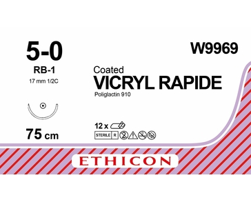 VICRYL RAPIDE 75 cm 5/0 /W9969/ №12