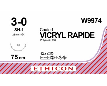 VICRYL RAPIDE 75 cm M2 (3/0) /W9974/ №12