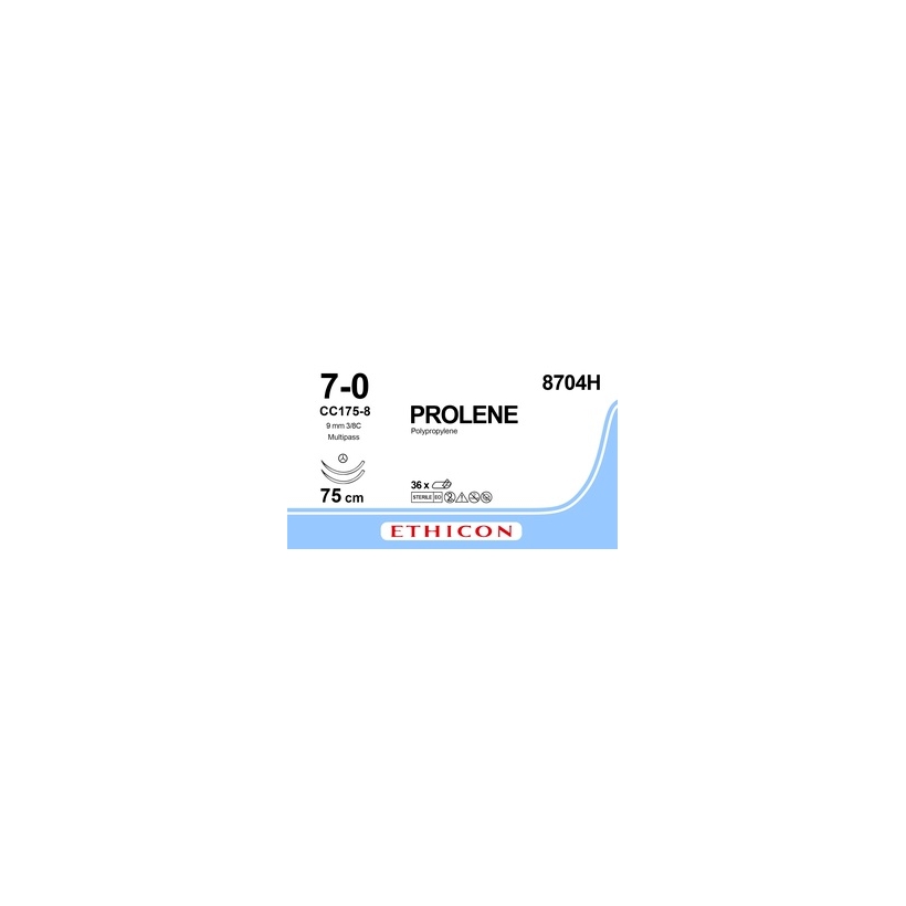 PROLENE 75cm, 7/0, 9mm x2 /8704H/ №36
