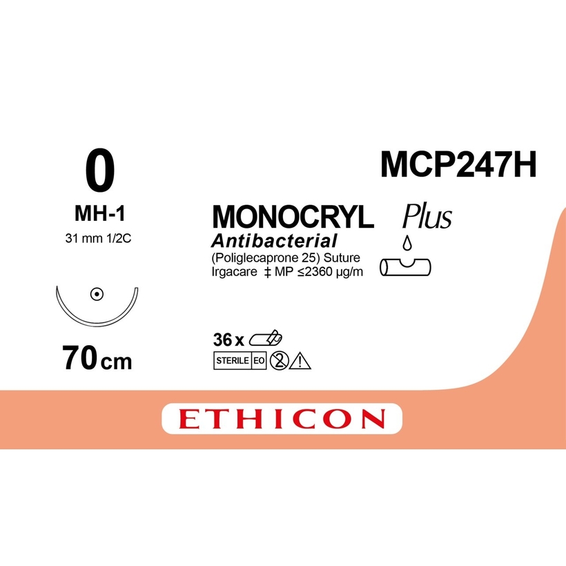 MONOCRYL PLUS 70 cm M3.5 (0) /MCP247H/ № 36