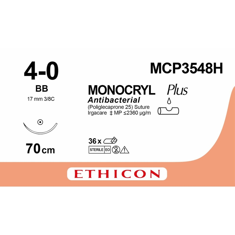 MONOCRYL PLUS 70 cm M1,5 (4/0) /MCP3548H/ №36