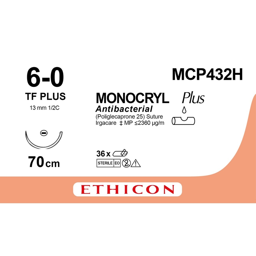 MONOCRYL PLUS 70 cm 6/0 /MCP432H/ №36