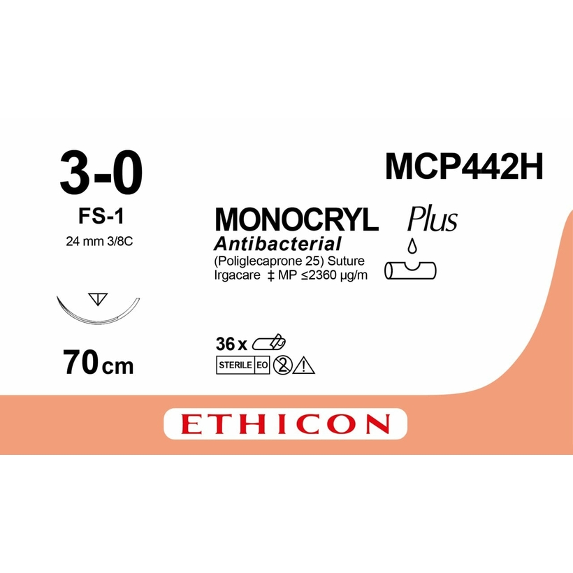 MONOCRYL PLUS 70 cm 3/0 /MCP442H/ № 36