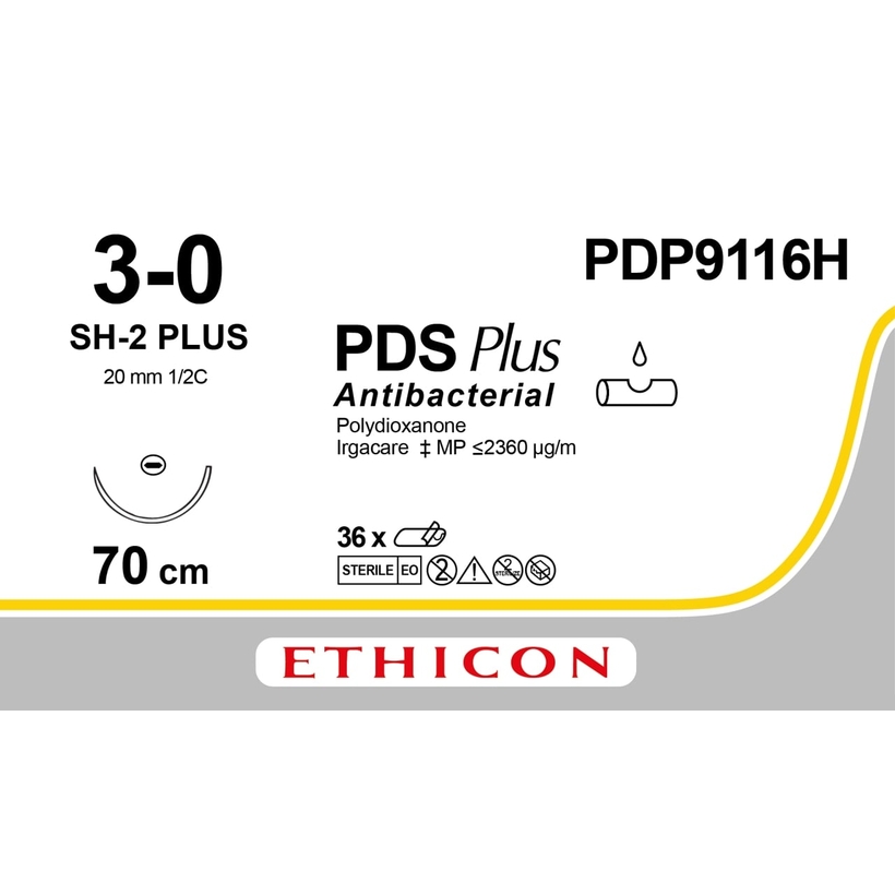 PDS PLUS 70 cm M2 (3/0) PDP9116H № 36  с триклозаном
