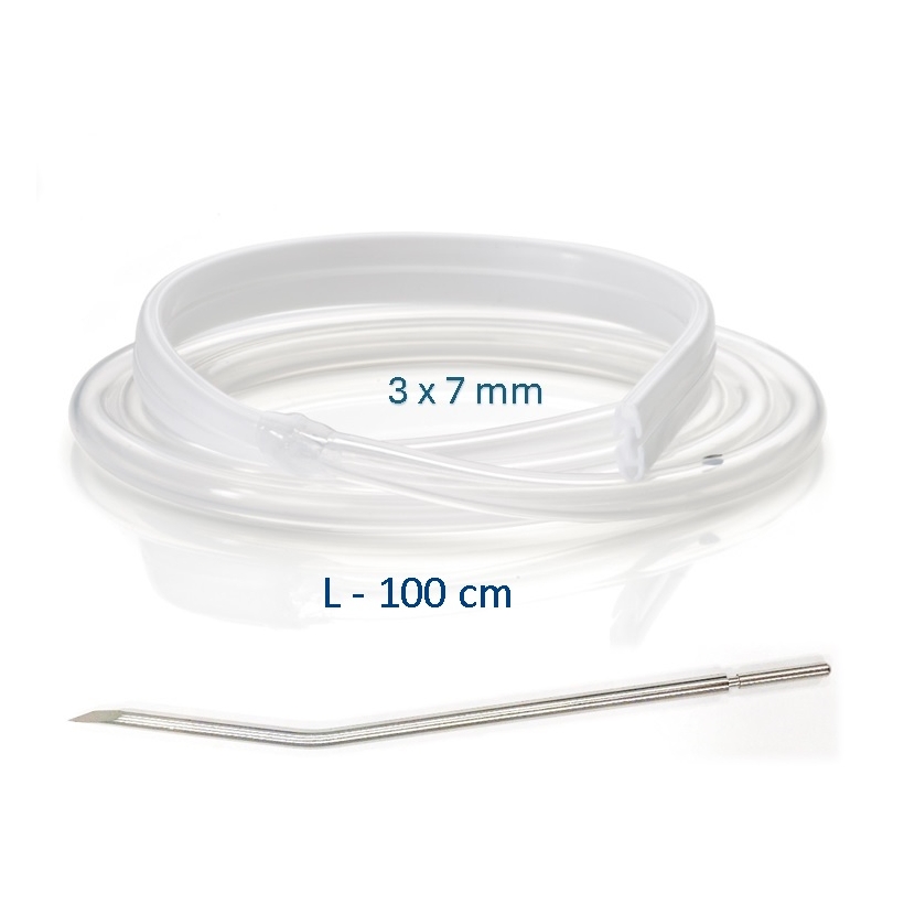 Dren PlAT din silicon, cu 4 canale și troacar 24625