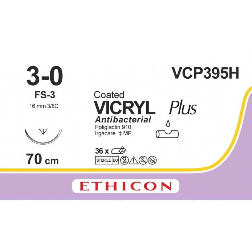 VICRYL™ Plus 70 cm M2 (3/0) /VCP395H/ № 36 cu triclosan