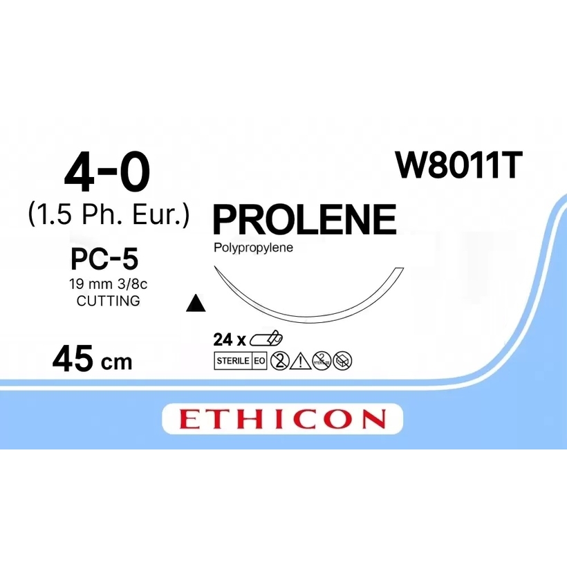 PROLENE 45 cm M1.5 (4/0) /W8011T/ № 24