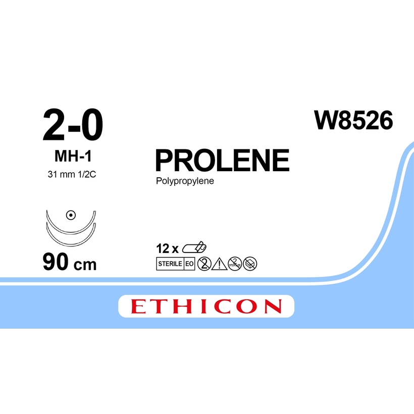 PROLENE 75cm, 2/0, 31mm /W8526/ № 12