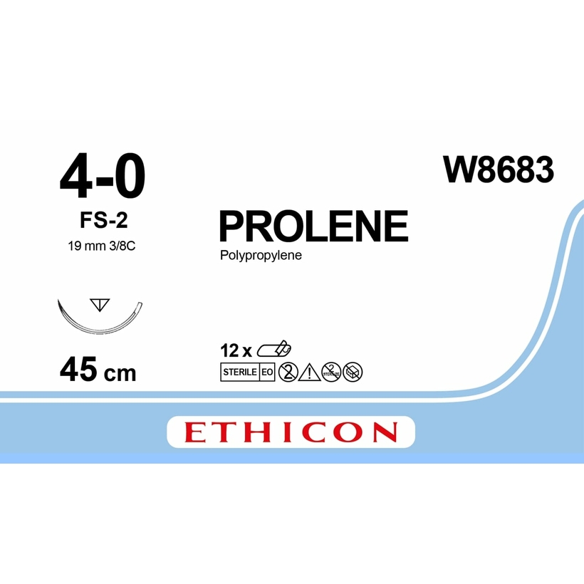 PROLENE 45 cm 4/0 /W8683/ № 12