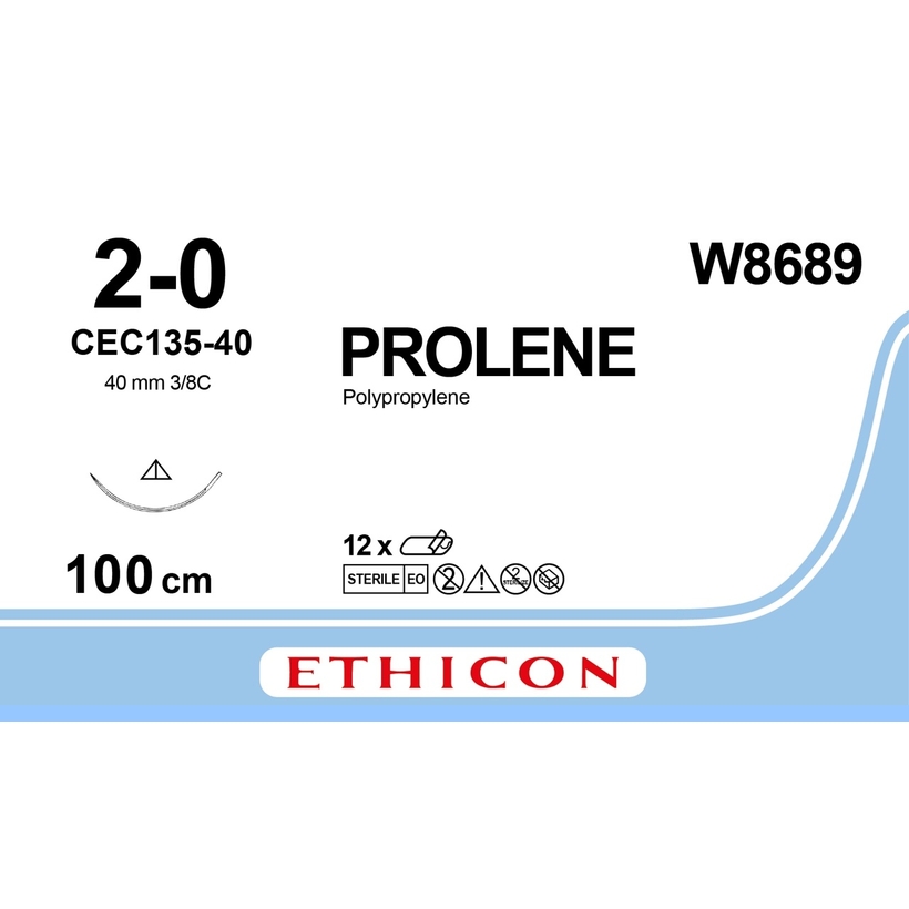 PROLENE 100 cm M3 (2/0) /W8689/ № 12