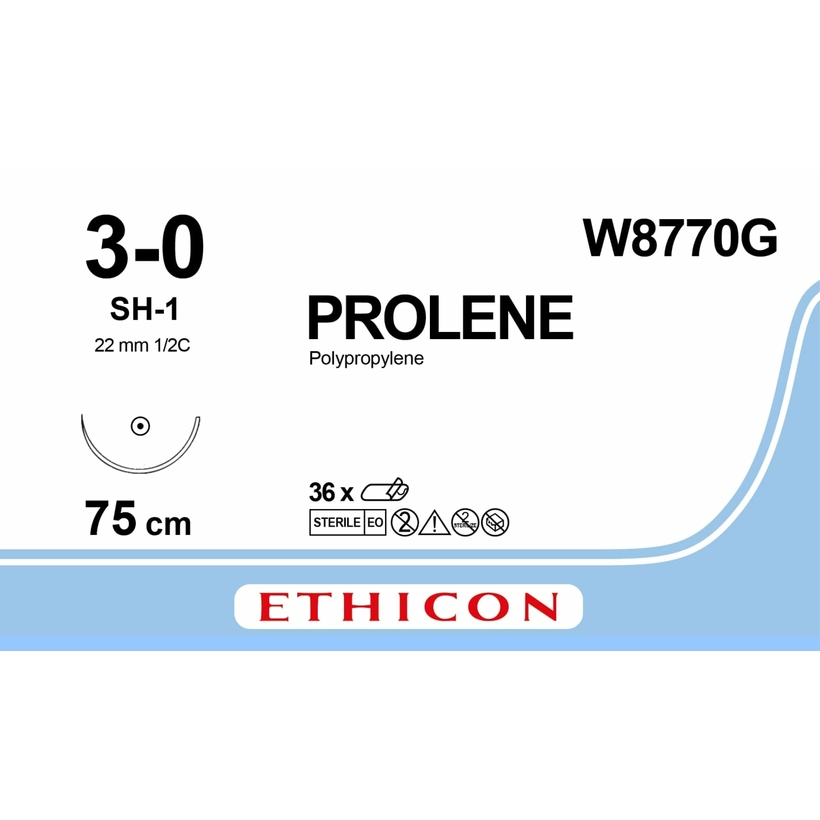 PROLENE BLU 75 cm M2 (3/0) /W8770G/ № 12