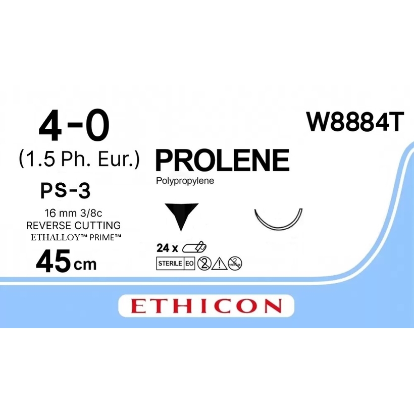 PROLENE 45 cm M1.5 (4/0) /W8884T/ № 24
