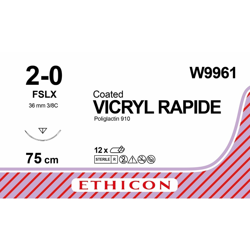 VICRYL RAPIDE 75 cm 2/0 /W9961/ №12