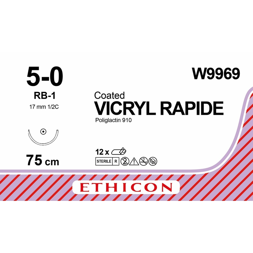 VICRYL RAPIDE 75 cm 5/0 /W9969/ №12