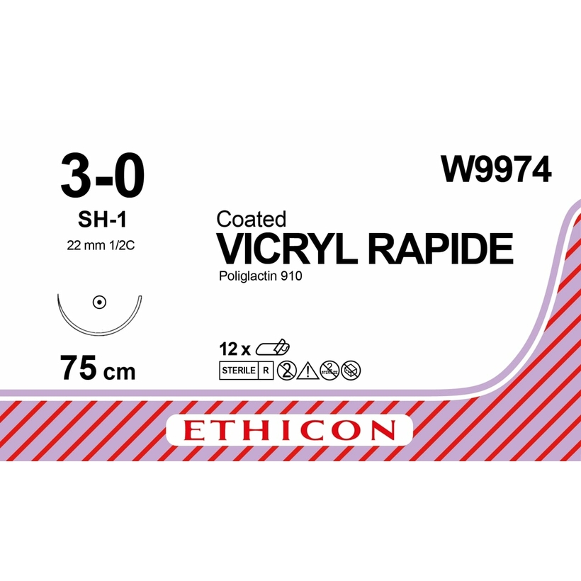VICRYL RAPIDE 75 cm M2 (3/0) /W9974/ №12